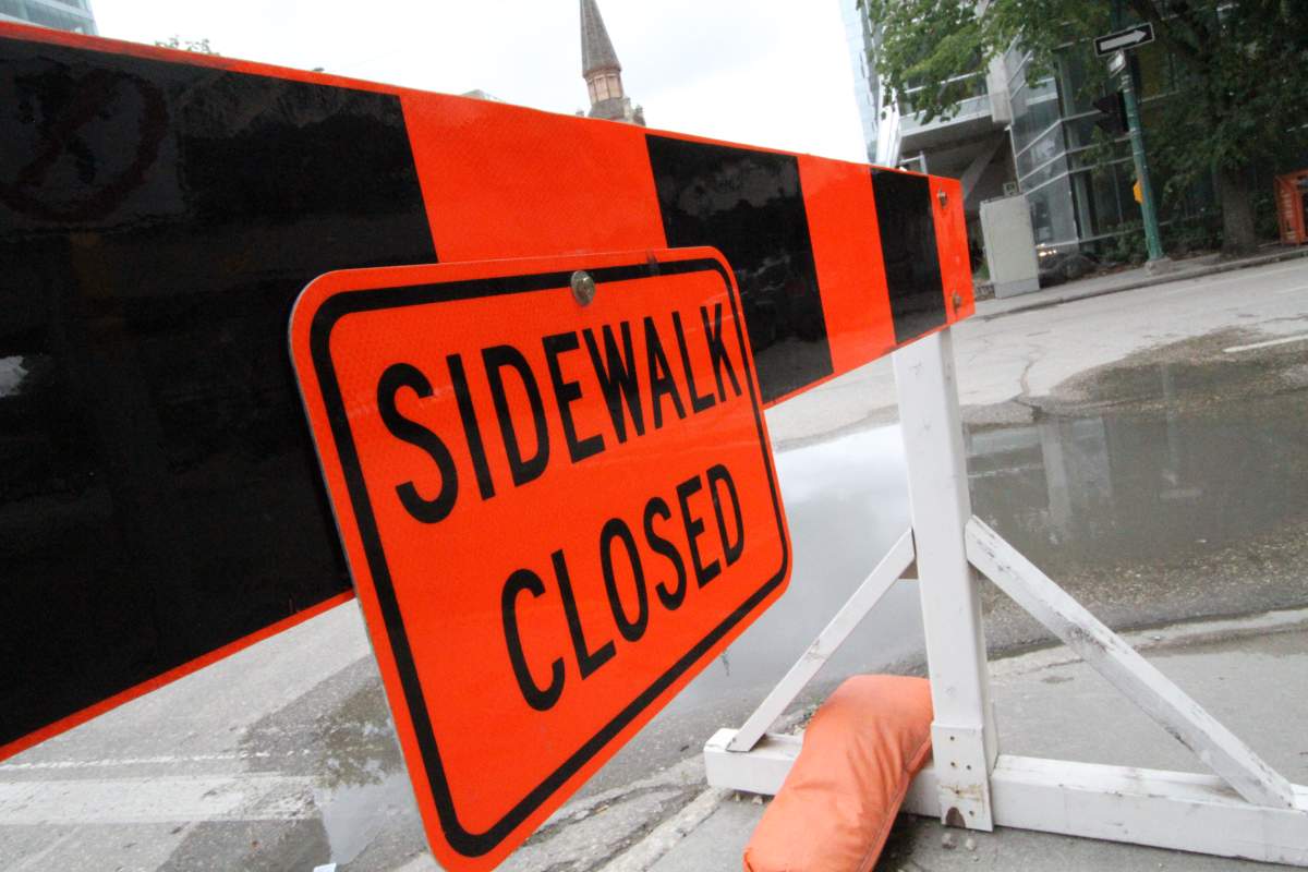 A City of Winnipeg construction sign is seen in this file photo.