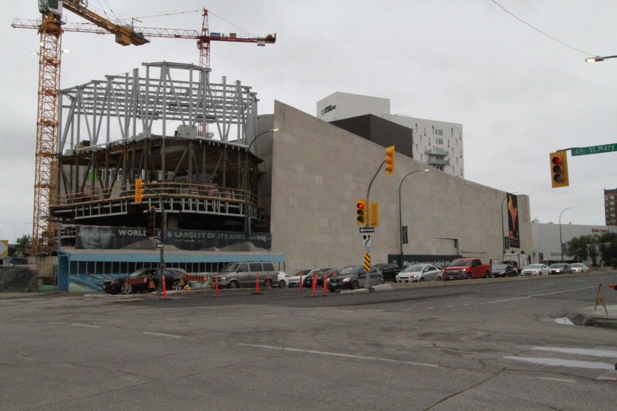 Construction at the Winnipeg Art Gallery in August 2019.
