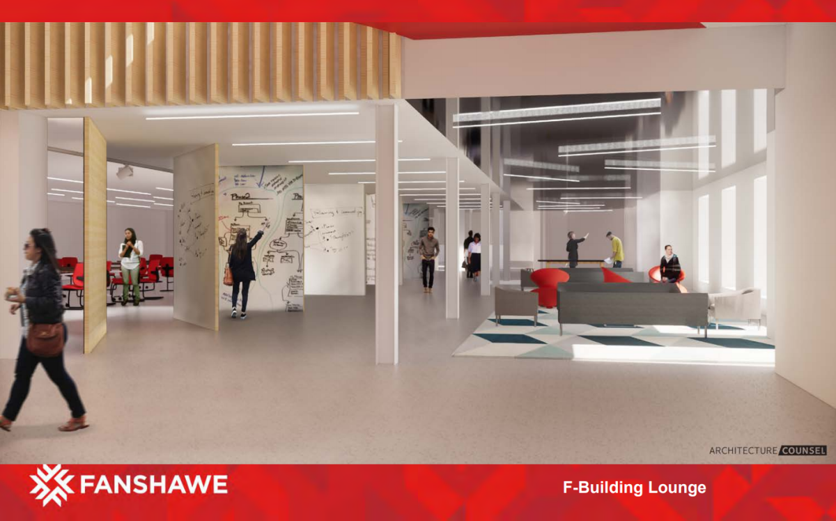 A digital rendering of Fanshawe College's upcoming Innovation Village.