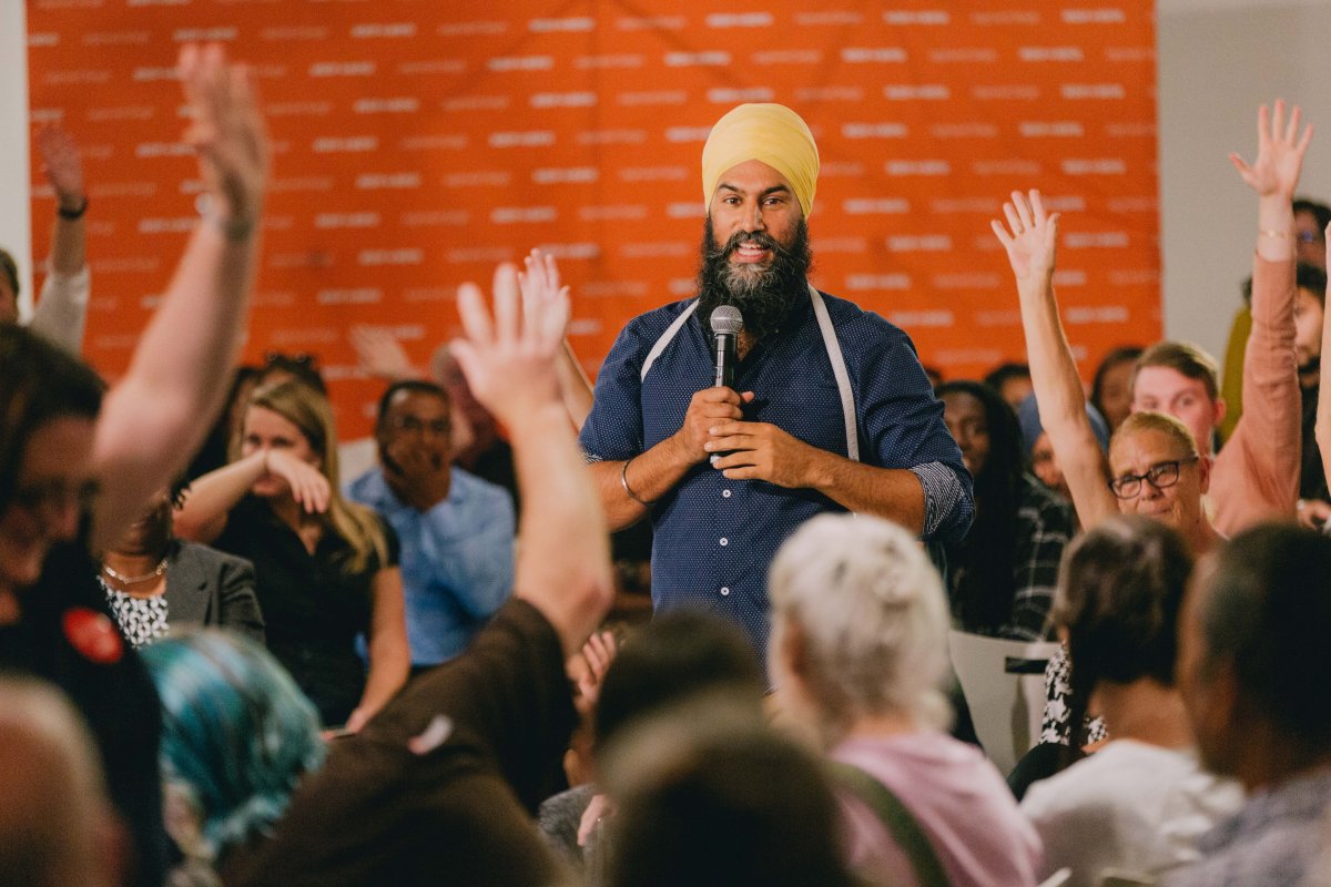 NDP Leader Jagmeet Singh hosted a health-care-focused town hall in London on Tuesday.