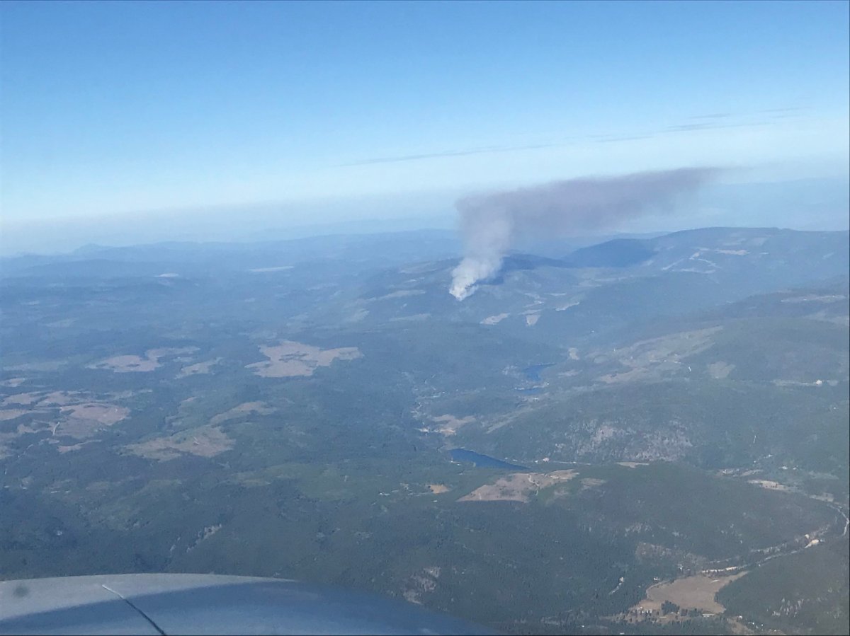 The Kathleen Mountain wildfire is currently burning out of control west of Peachland. 