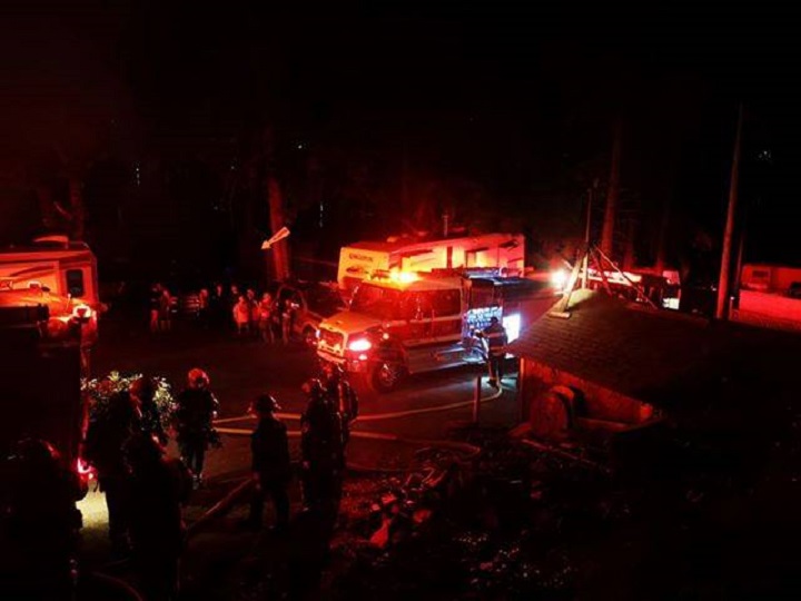 Lake Country RCMP say evidence gathered to date revealed arson to be the cause of this mobile home fire on Wednesday night.