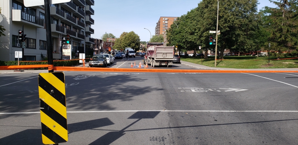 Police have cordoned off the area in NDG.