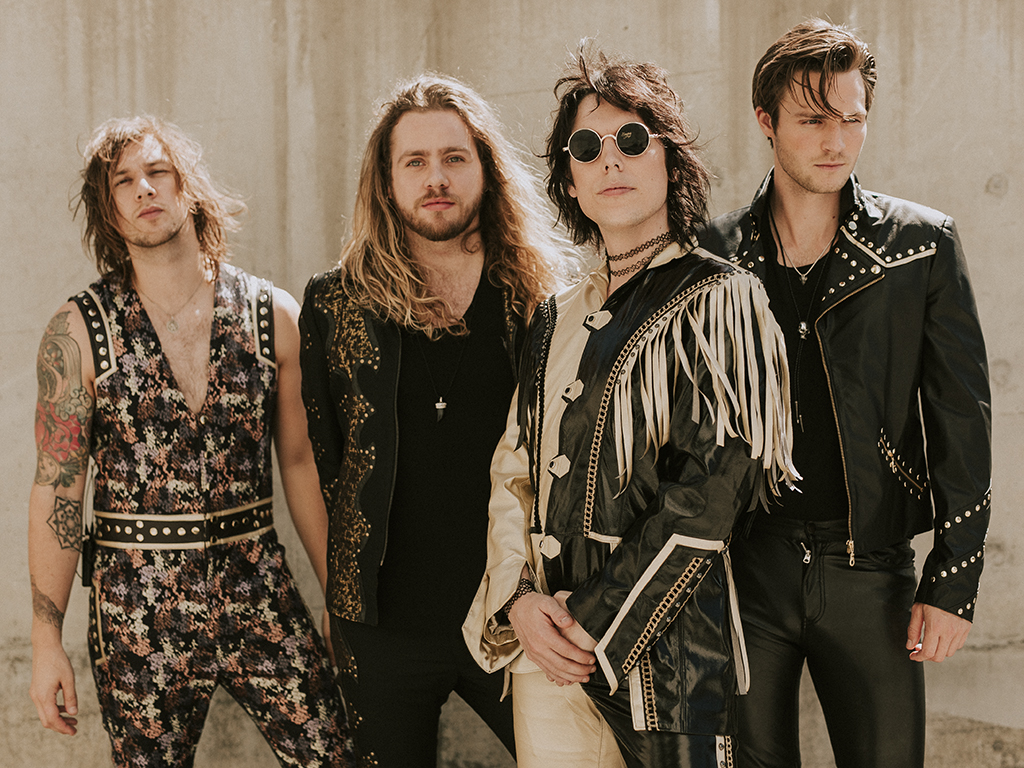 British rock outfit The Struts: (L-R) Gethin Davis, Adam Slack, Luke Spiller and Jed Elliott.