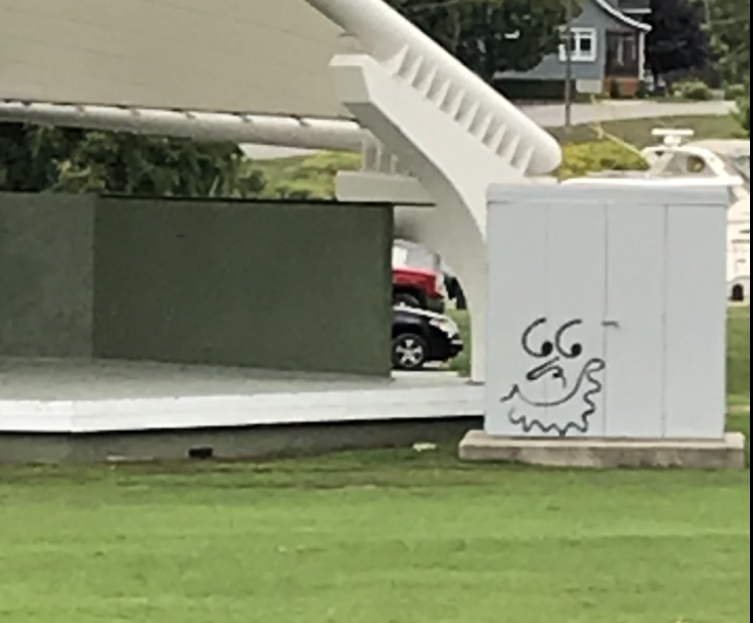 This character has been found spray painted on 25 locations in Peterborough.