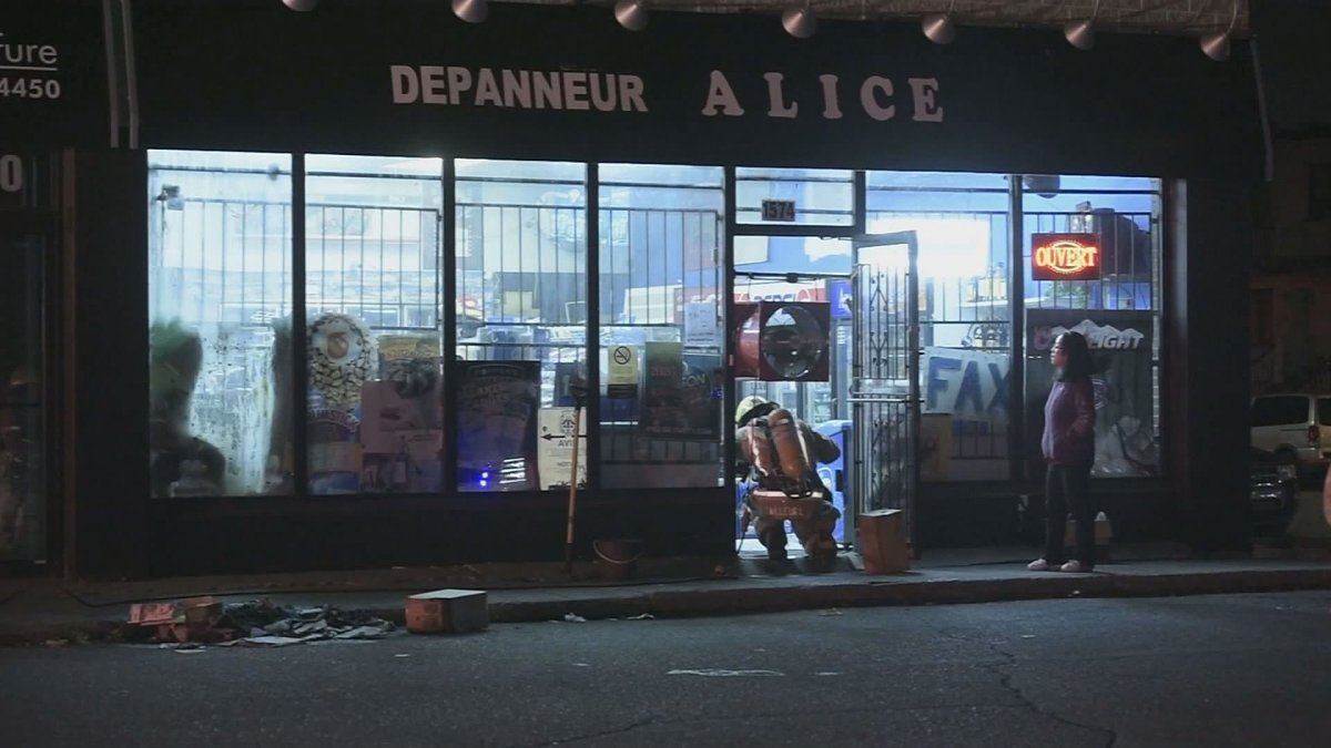 Police allege the clerk behind the counter was attacked with a molotov cocktail during the hold-up.