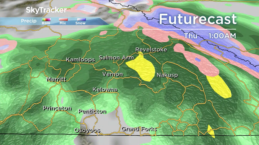 Rain rolls into the valley Wednesday night into early Thursday morning.