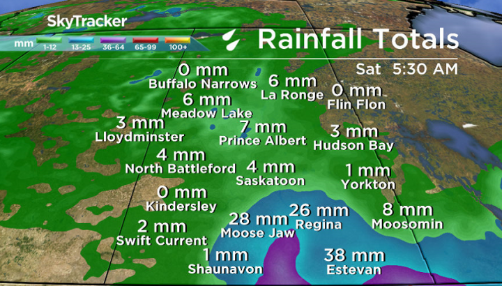 Southern parts of the province could see up to 40 mm of rain before Saturday.