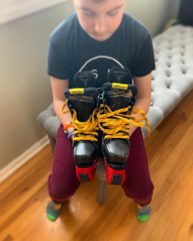 In March, Roan started wearing gold laces to symbolize pediatric cancer.