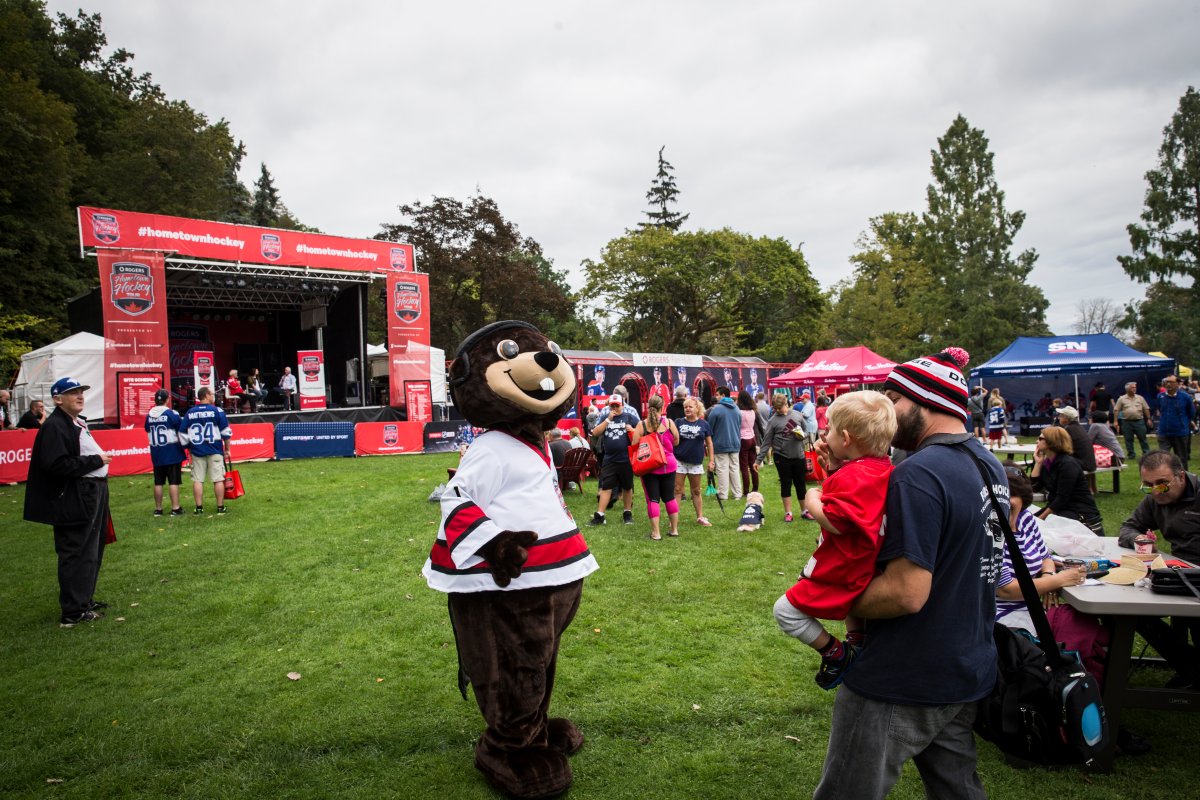 A Rogers Hometown Hockey event in Niagara Falls, Ont., on Oct. 8, 2017.