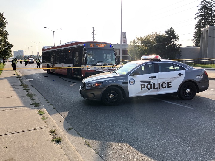 Toronto police say the collision happened around 2:30 p.m.
