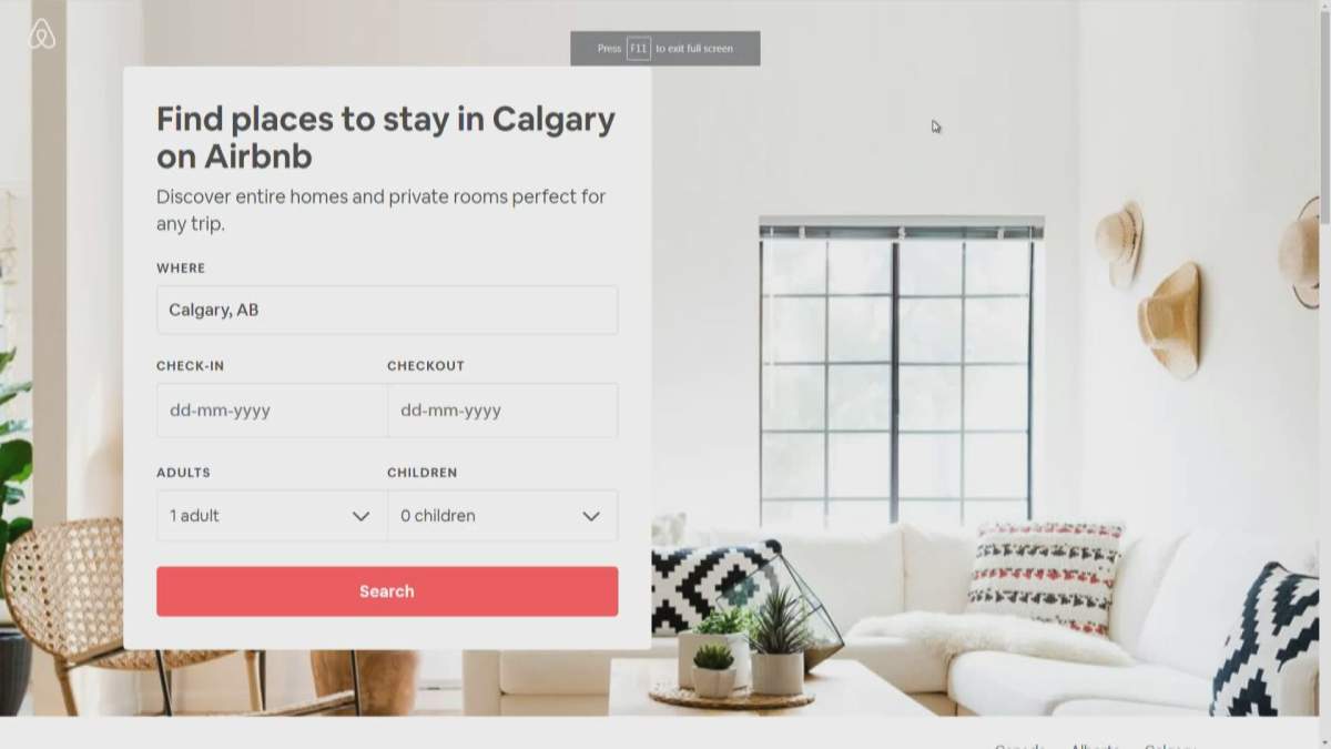 The Calgary Airbnb site has more than 4,000 listings.