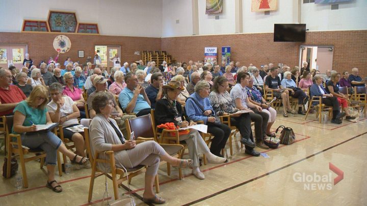 It was a full house at Wesley United Church with around 150 people attending the forum.