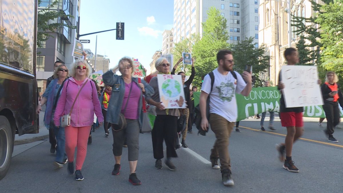 Seniors join in the Montreal climate strike on Sept. 27, 2019.