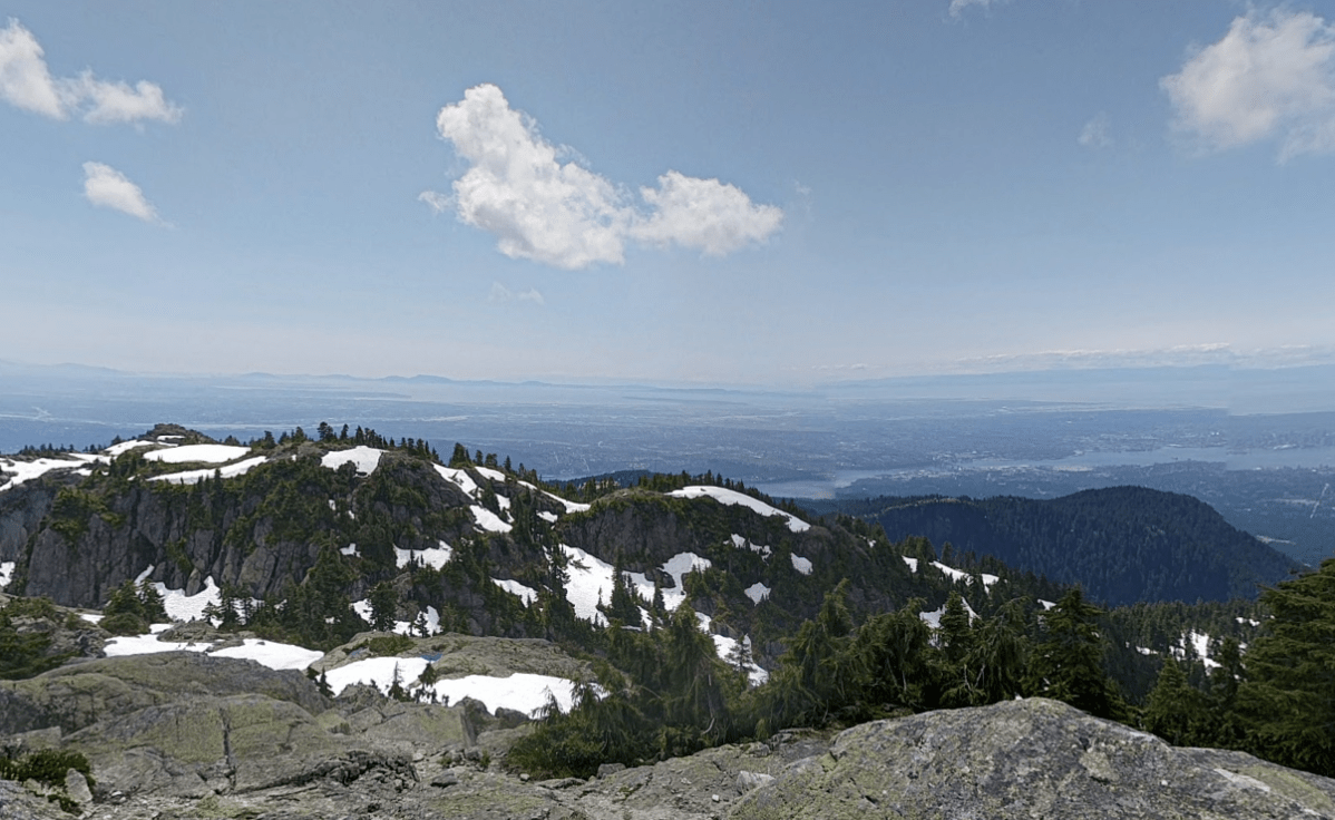 Vancouver seen from the peak of Mount Seymour. 
