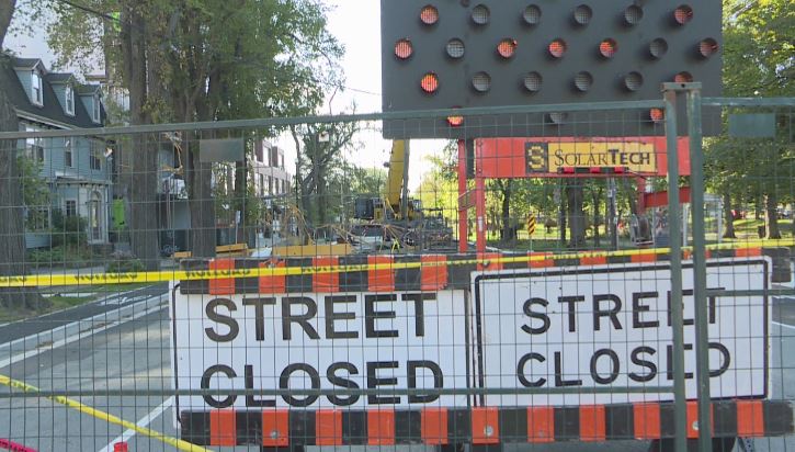 Halifax is shutting down a section of South Park St. to facilitate repairs on a building damaged by hurricane Dorian in September 2019.