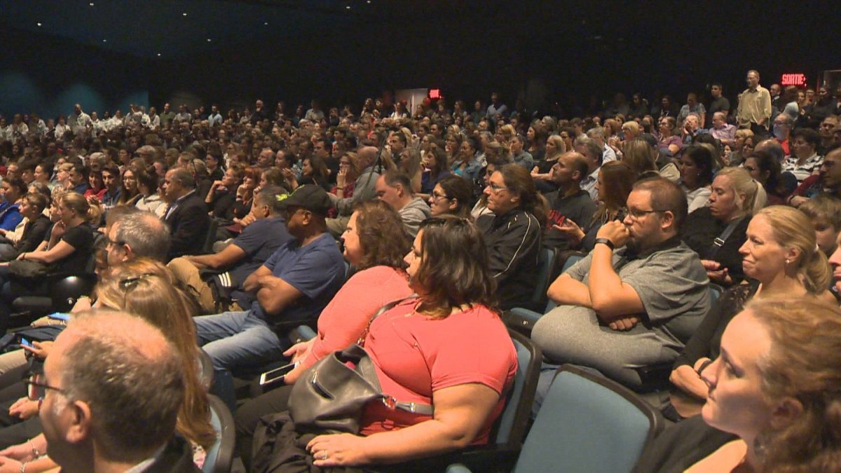 Hundreds attend a tow hall meeting at St. Thomas High School to discuss relocation. Wednesday September 25th, 2019.