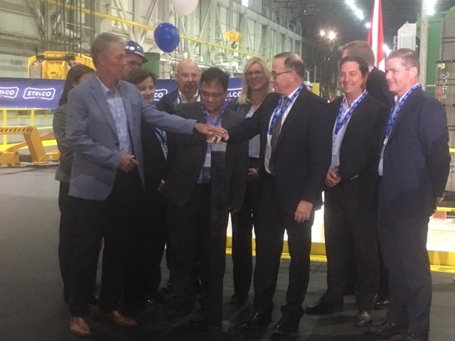 Stelco officials were joined by Hamilton Mayor Fred Eisenberger on Monday, officially opening the company's new $30 million batch annealing facility.