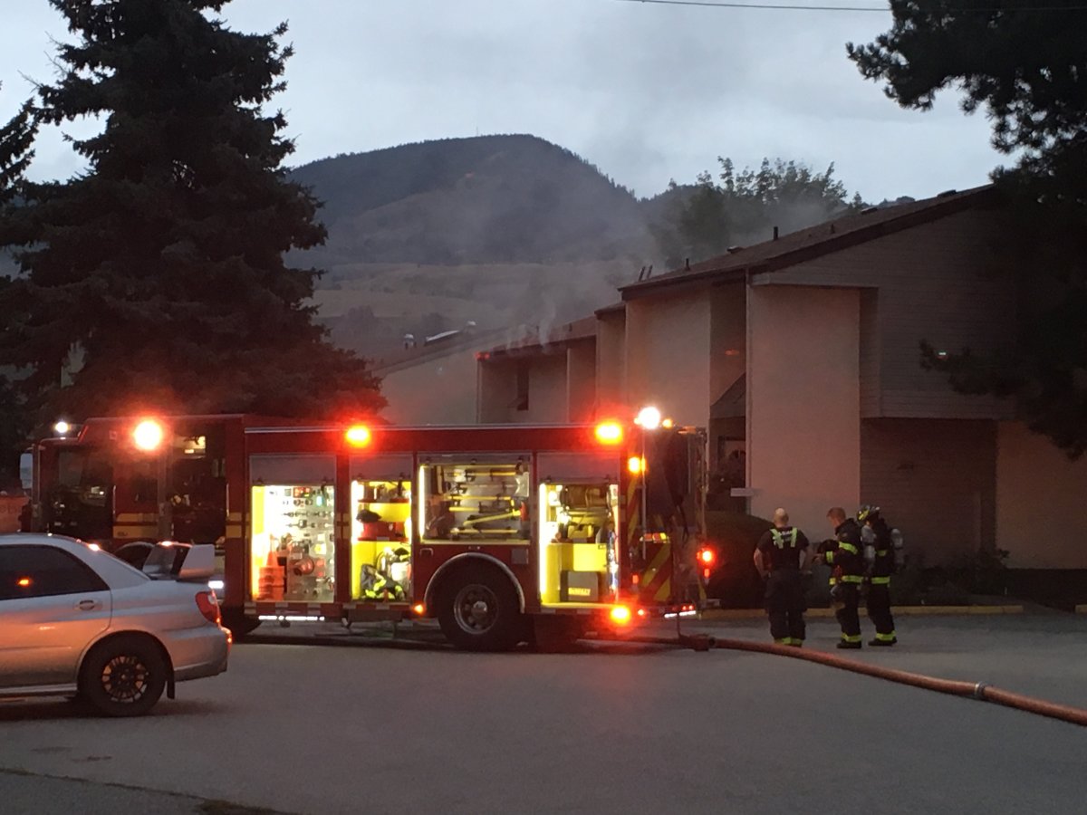 Kelowna townhouse fire displaces four people - image
