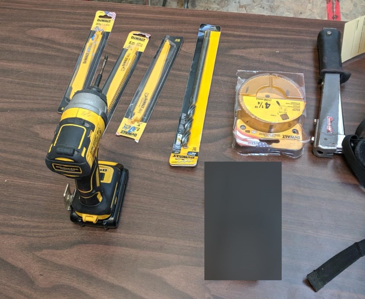 DeWalt tools are among the many items Guelph police are hoping to return to their rightful owner. 