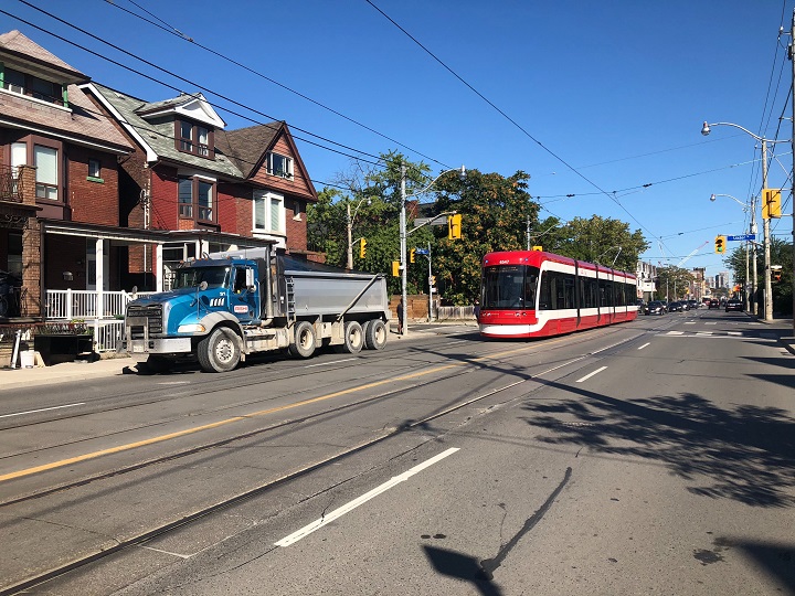 A photo from the scene near Bathurst and Ulster streets.