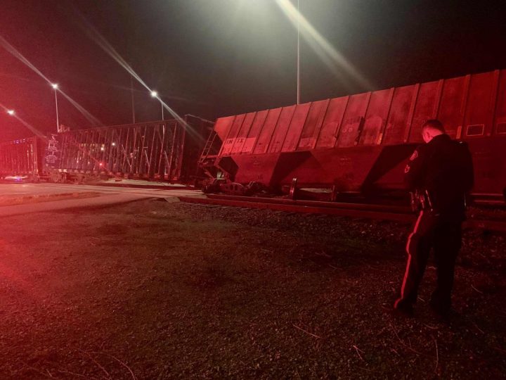Emergency crews responded to a train derailment in southeast Calgary Thursday night.