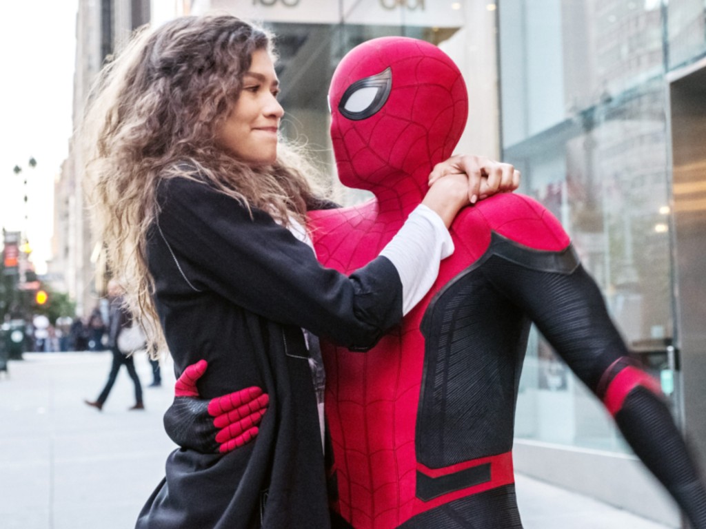 Zendaya, left, and Tom Holland, who stars as Peter Parker in'Spider-Man: Far From Home.'.