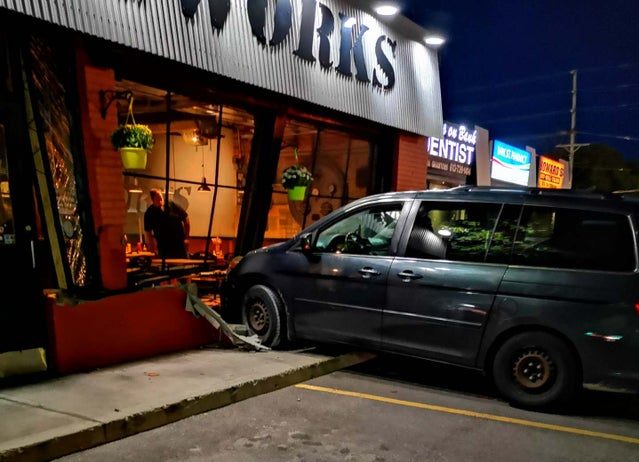 A man in his 50s has been charged after a vehicle drove into the front window of a burger restaurant on Bank Street in Ottawa's south end and the driver attempted to leave the scene on Thursday evening, Ottawa police say.
