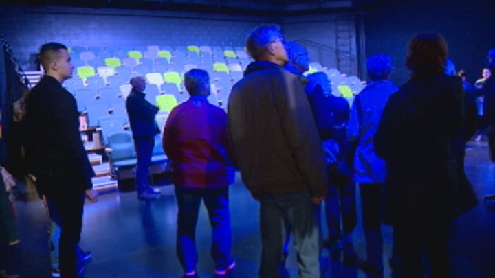 Yates Theatre toured guests through backstage areas Friday.