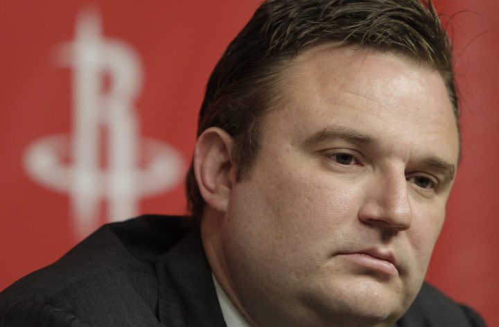 Houston Rockets general manager Daryl Morey discusses the direction of the team with the media during a basketball news conference, Tuesday, April 19, 2011.