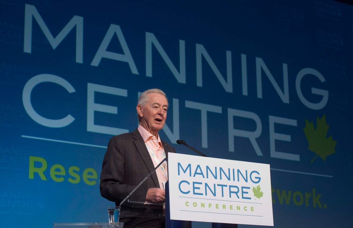 Preston Manning speaks at the opening of the Manning Centre conference in Ottawa on Friday, February 26, 2016.