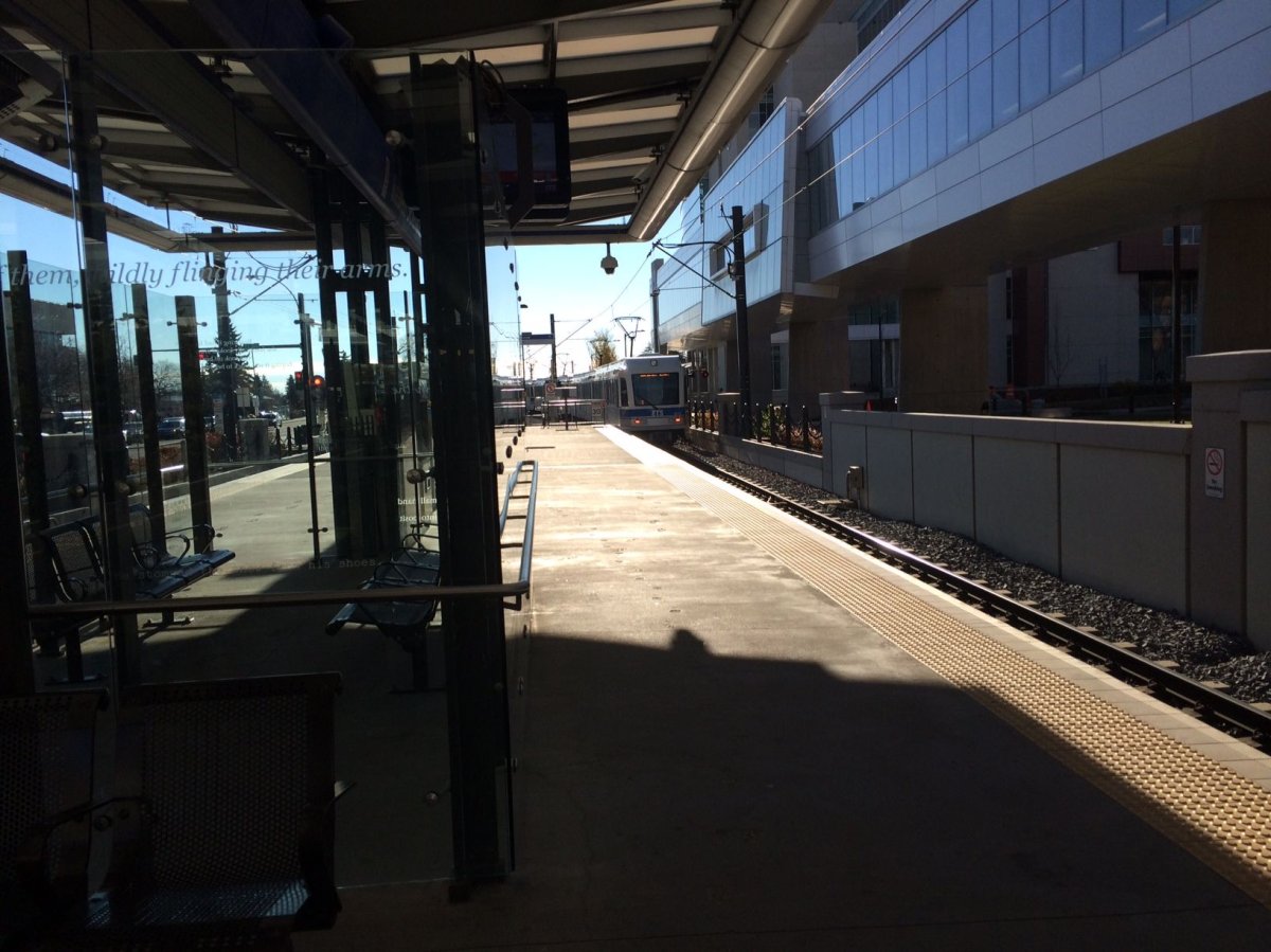 The Health Sciences/Jubilee LRT station in south Edmonton, Alta. on October 18, 2019. 