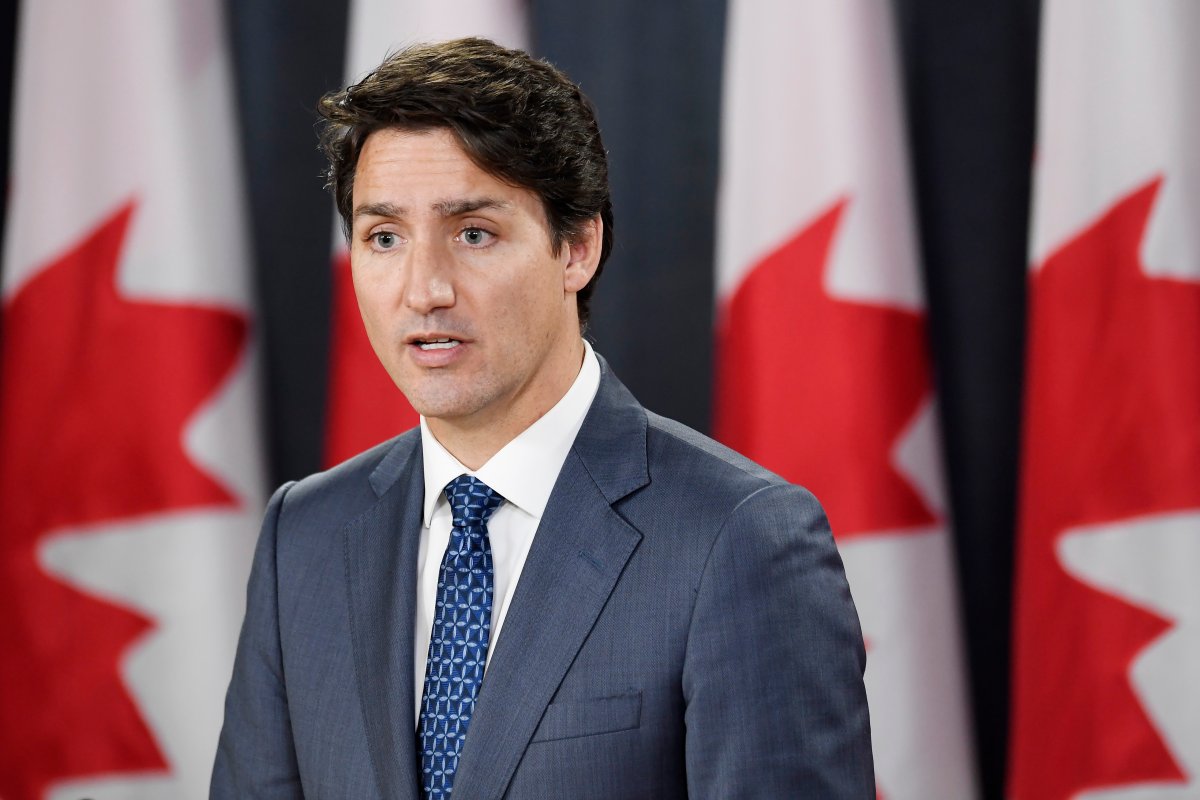 Prime Minister Justin Trudeau addresses the media during a press conference at the National Press Theatre in Ottawa on Wednesday, Oct. 23, 2019.