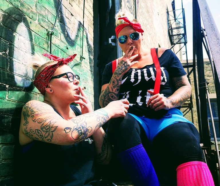 The hosts of the 2 Baked Girls Potcast.