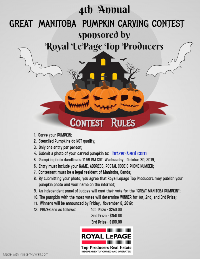 2019 GREAT MANITOBA PUMPKIN CARVING CONTEST!! - image