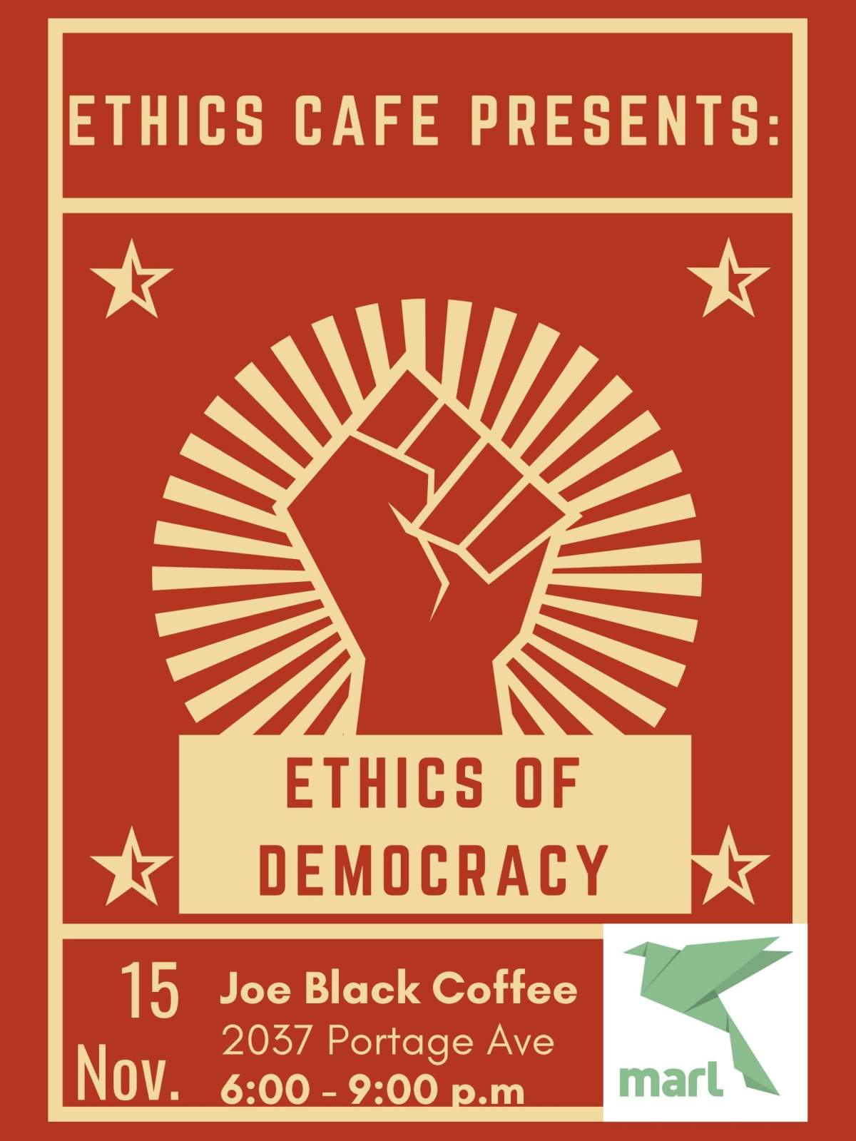 Ethics Café presents: The Ethics of Democracy - image