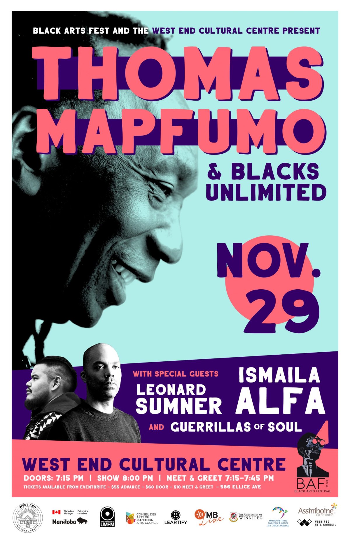 Black Arts Fest & West End Cultural Centre Present:Thomas Mapfumo & The ...