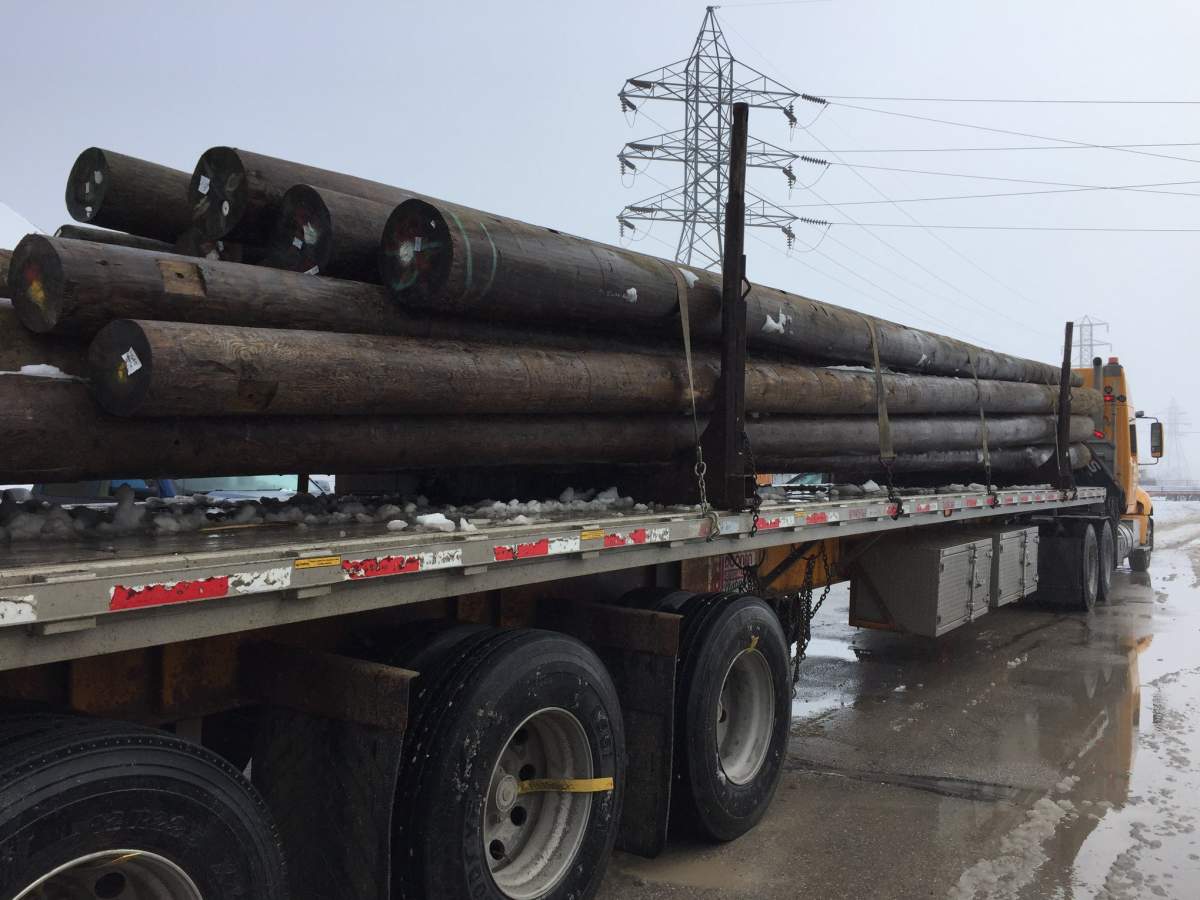 Supplies roll in to southern Manitoba Sunday.