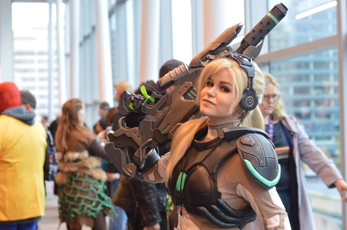 A costumed character from the StarCraft video game series poses for a photo at Hal-Con in Halifax on Oct. 26, 2019.