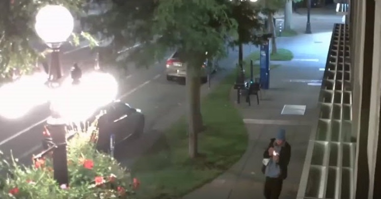 Police are looking for this person in relation to a pair of suspected arsons.