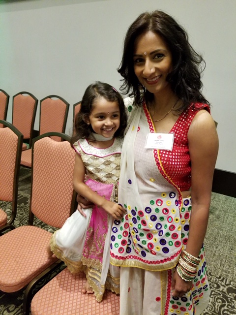 GSBC president Seema Kanji has been bringing her five-year old daughter Ayana to Navratri since she was three.
