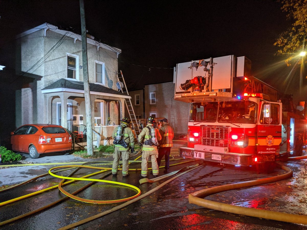 Ottawa Fire Services say four people have been displaced after a fire in Little Italy early Tuesday morning.