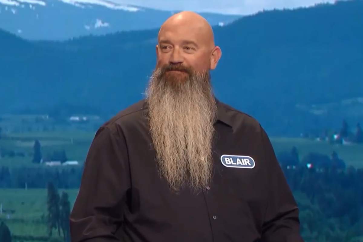 Blair Davis, a trucker from California, is shown on an episode of ‘Wheel of Fortune.’