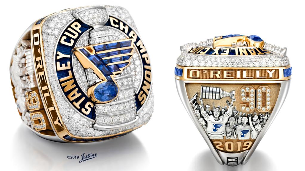 St. Louis Blues player Ryan O’Reilly’s Stanley Cup championship ring is shown in this image from Jostens.