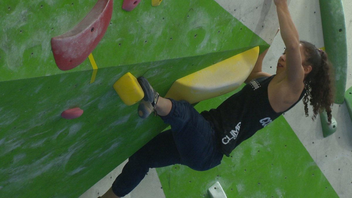 Climbers compete in the Lethbridge bouldering competition on Oct. 19, 2019.