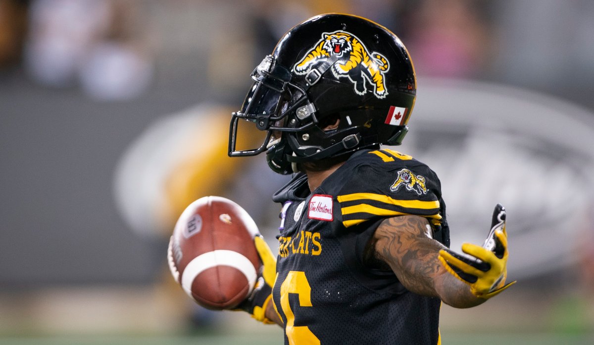 Hamilton Tiger Cats receiver Brandon Banks (16) can set a new career high in receptions against the Ottawa Redblacks on Saturday.