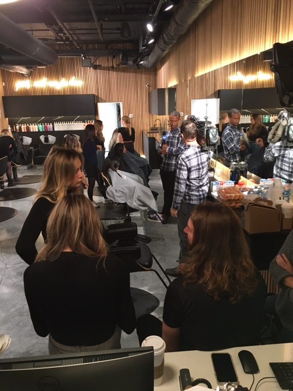 Brush Salon in Vancouver was a hive of activity Friday morning,