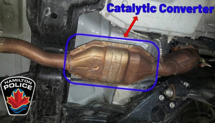 Hamilton police say catalytic converters have “high-value metal” car parts which are often sold to scrap metal yards for cash.