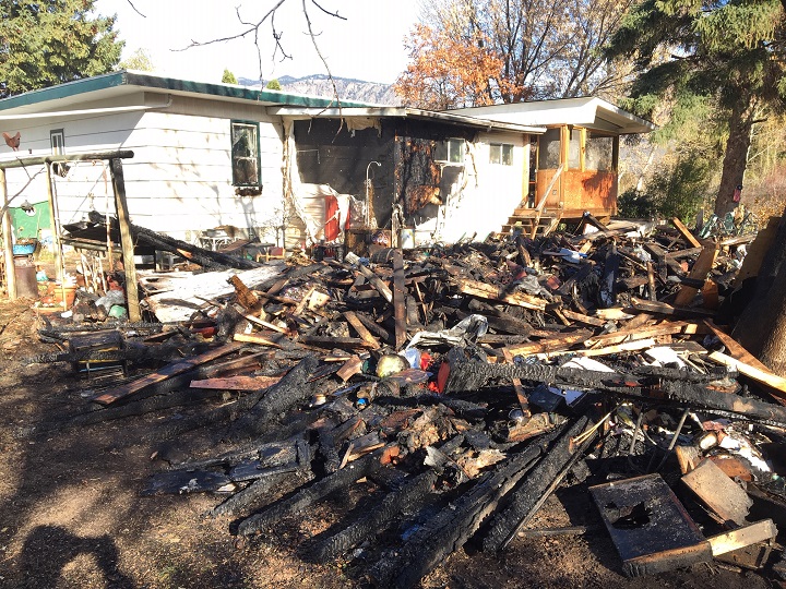 The Keremeos Fire Department said the shed was fully engulfed when crews arrived shortly after 4 a.m.