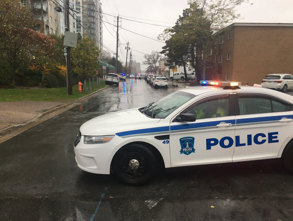 Police block off a section of Clifton Street in Halifax on Thursday, Oct. 17, 2019. 